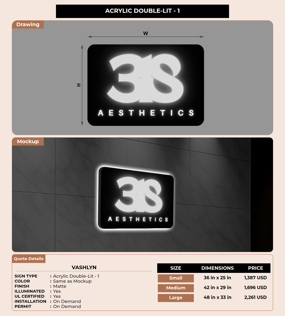 CUSTOM MOCKUP SIGN FOR Vashlyn