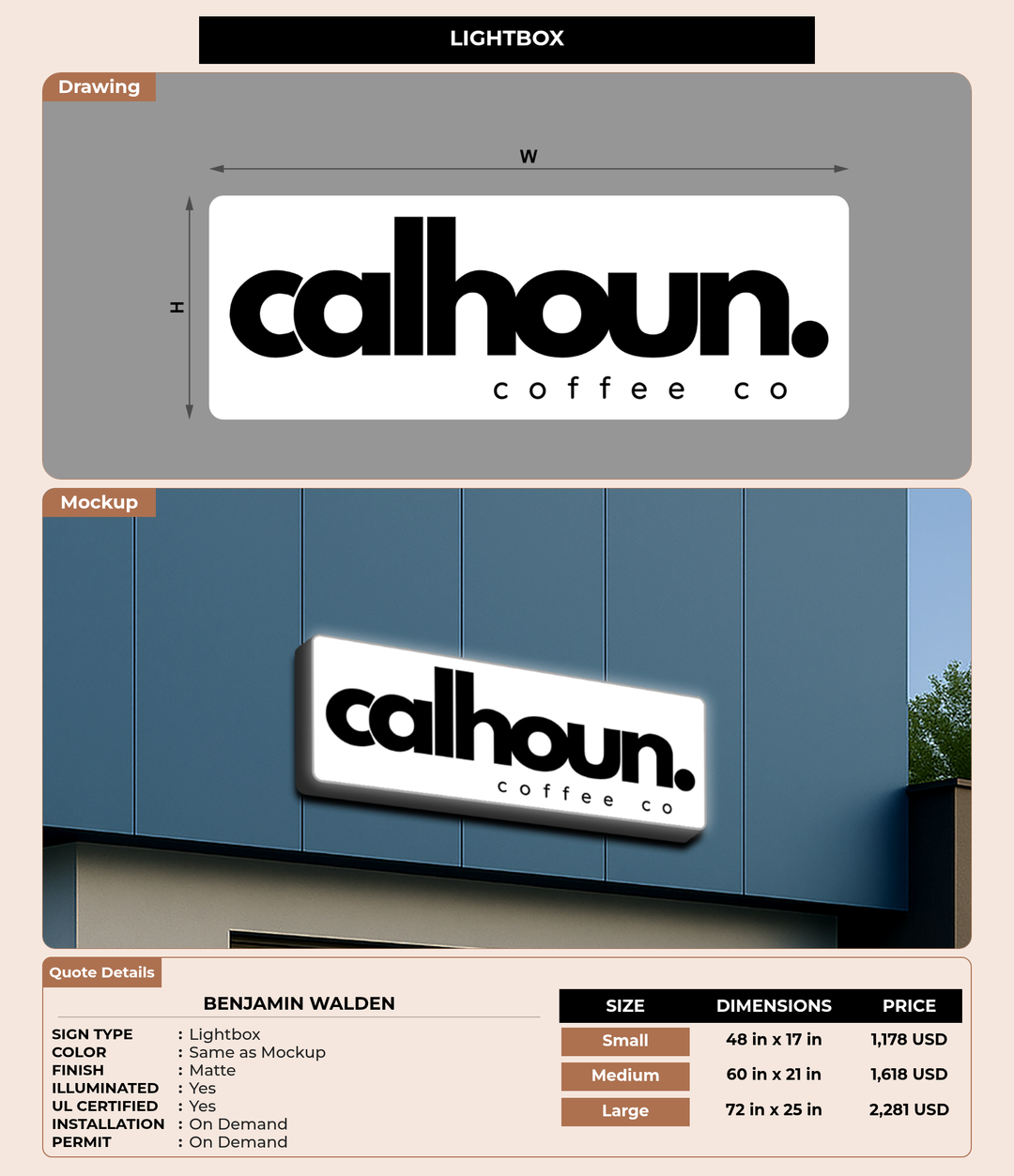 CUSTOM MOCKUP SIGN FOR Benjamin Walden