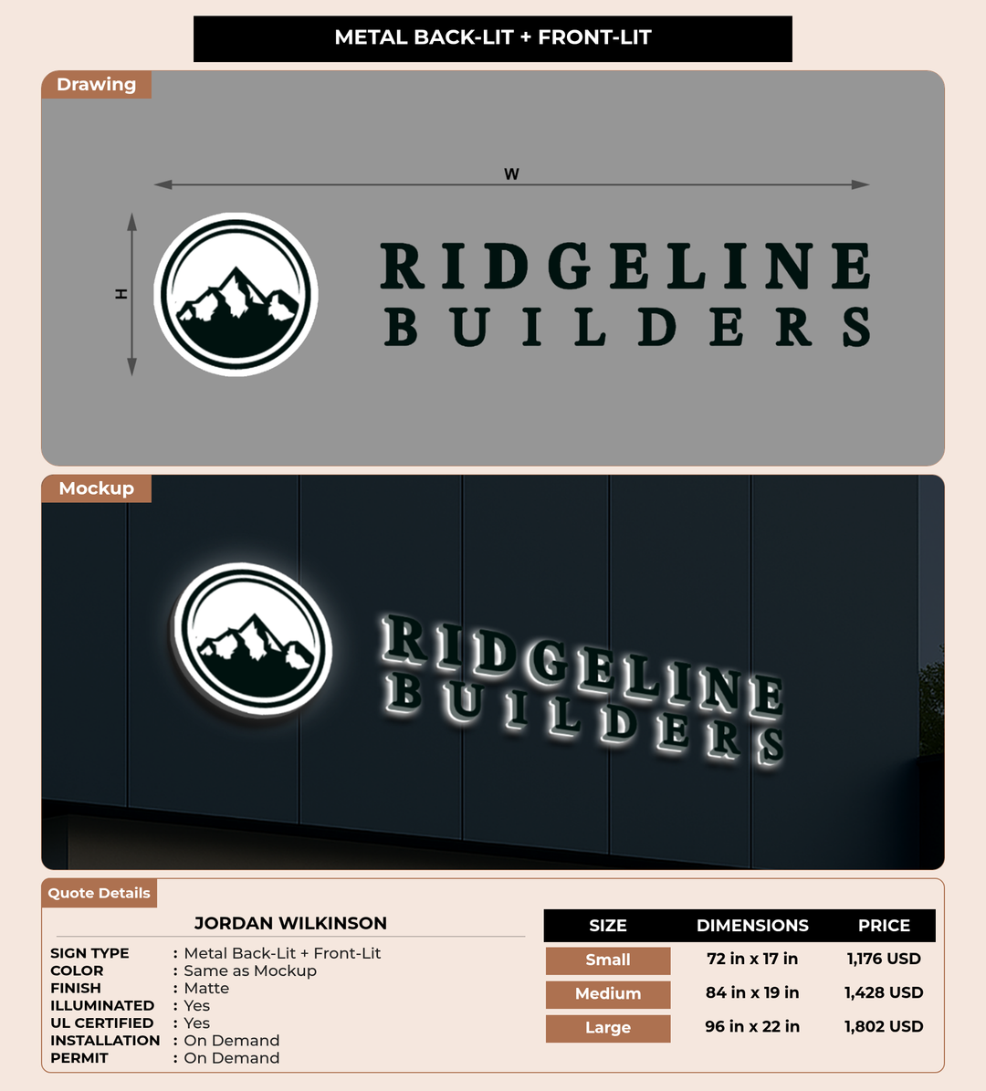 CUSTOM MOCKUP SIGN FOR Jordan Wilkinson