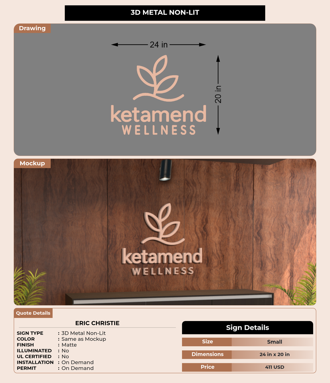CUSTOM MOCKUP SIGN FOR eric christie