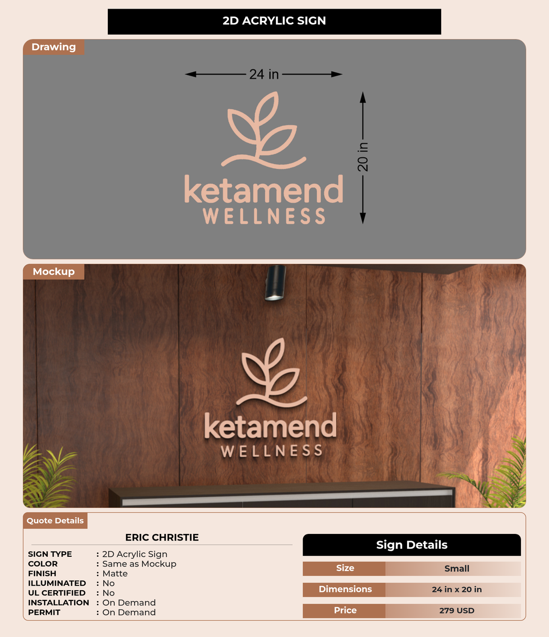 CUSTOM MOCKUP SIGN FOR eric christie