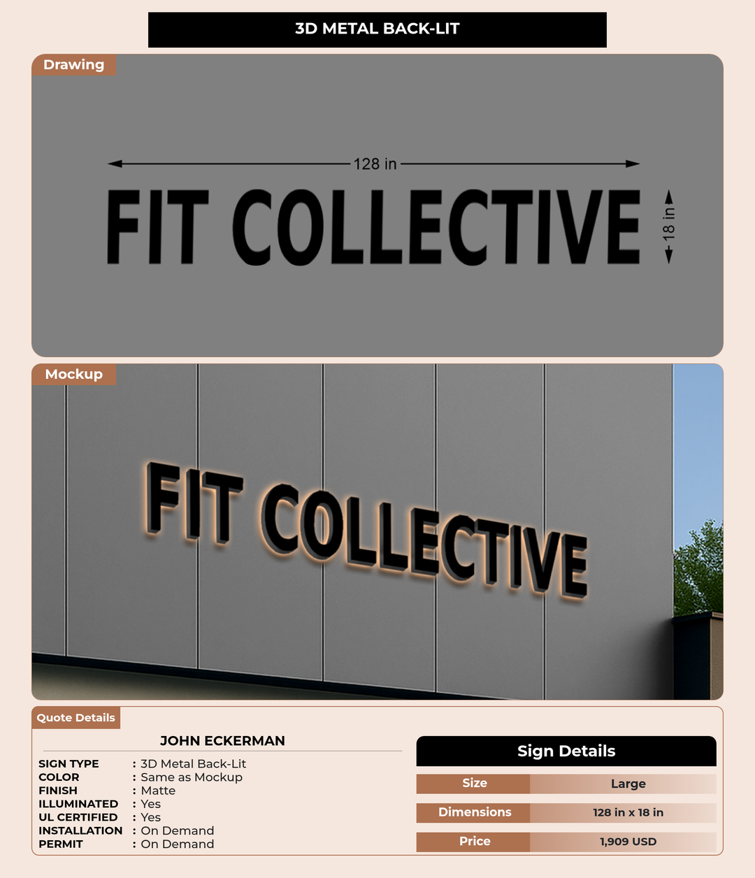 CUSTOM MOCKUP SIGN FOR John Eckerman