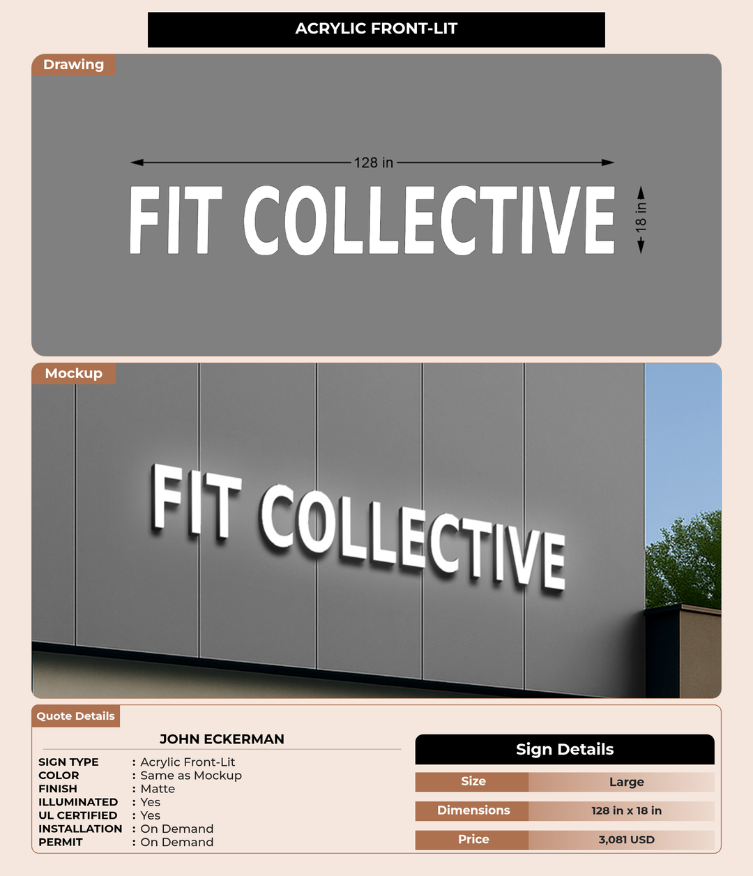 CUSTOM MOCKUP SIGN FOR John Eckerman