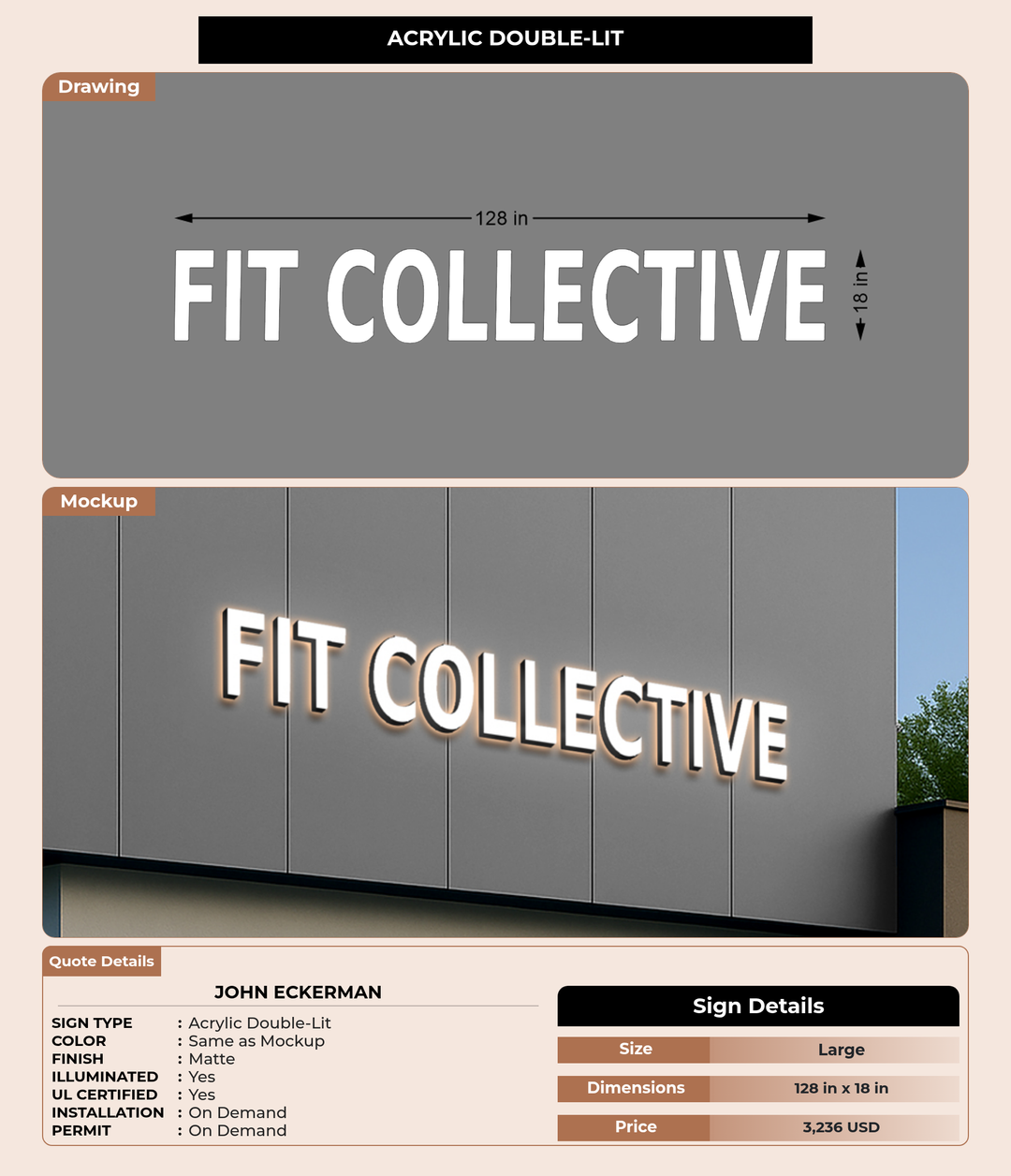 CUSTOM MOCKUP SIGN FOR John Eckerman