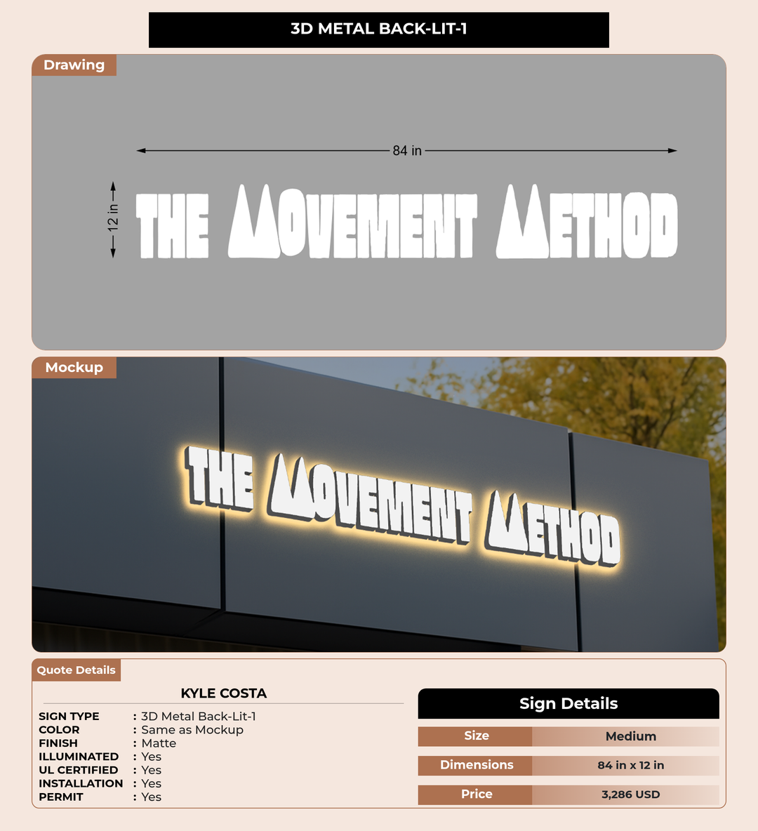 CUSTOM MOCKUP SIGN FOR Kyle Costa