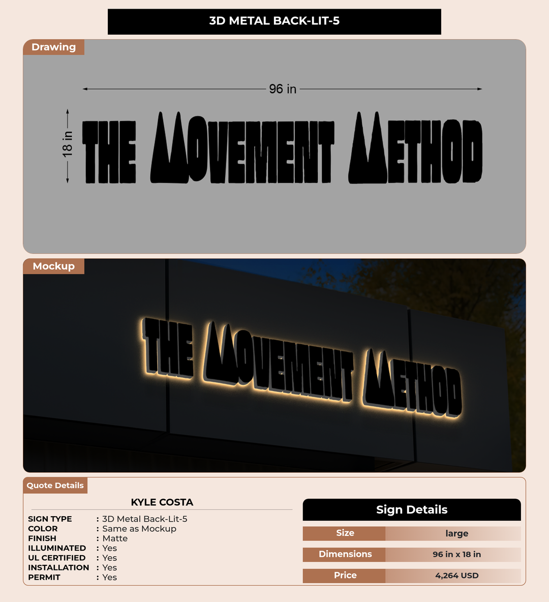 CUSTOM MOCKUP SIGN FOR Kyle Costa