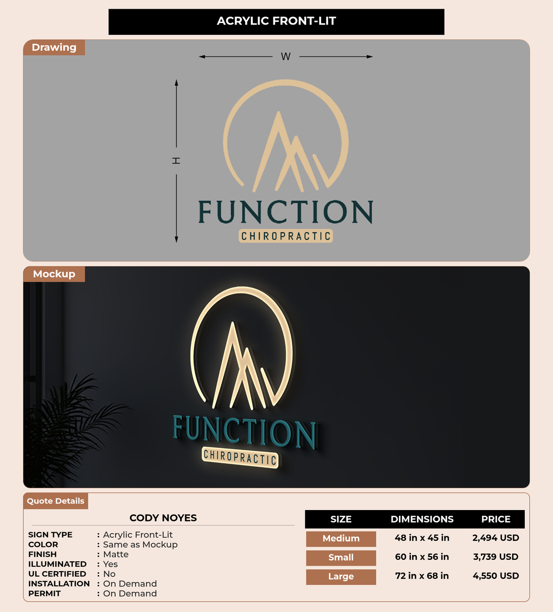 CUSTOM MOCKUP SIGN FOR Cody Noyes