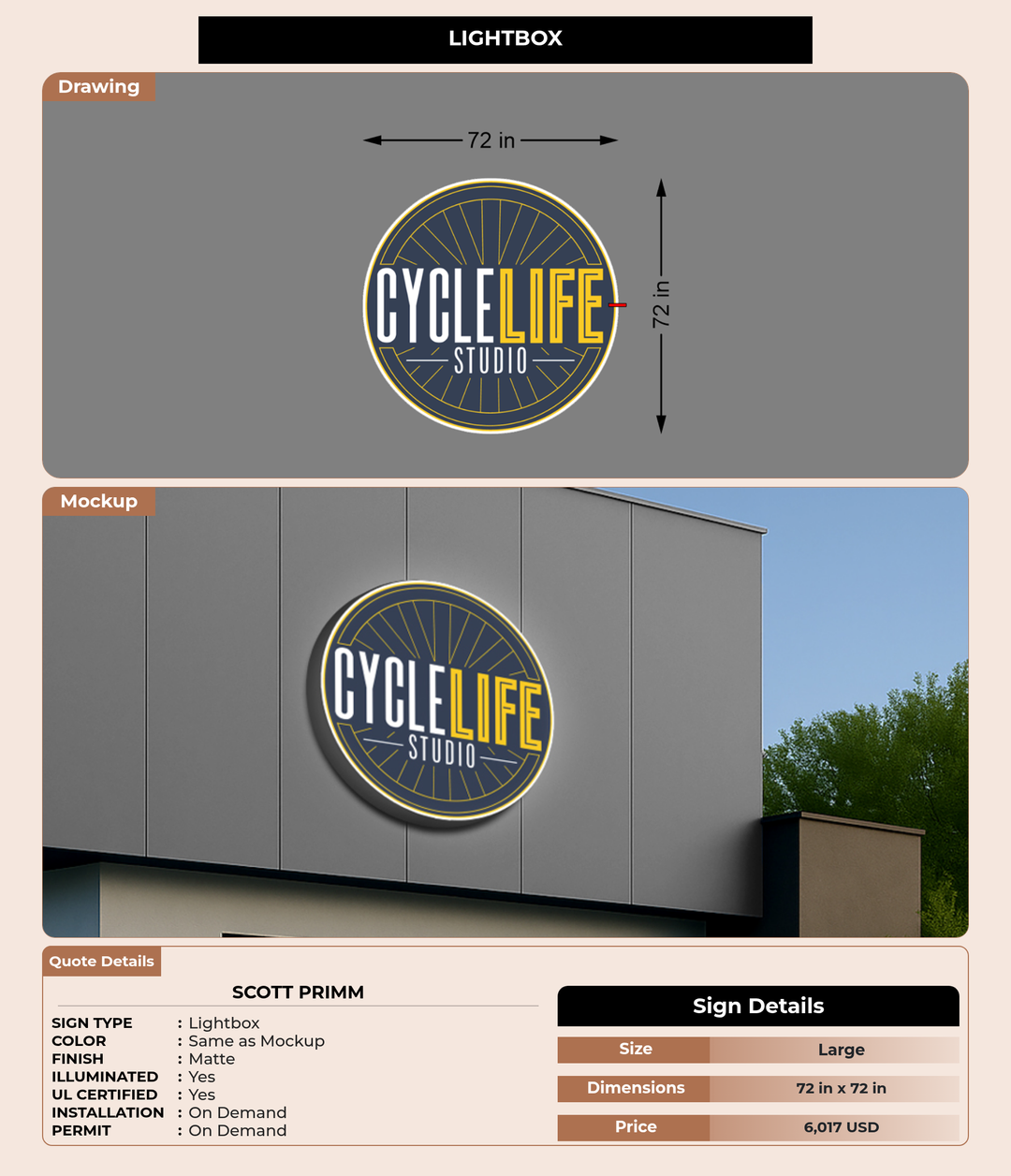 CUSTOM MOCKUP SIGN FOR scott primm