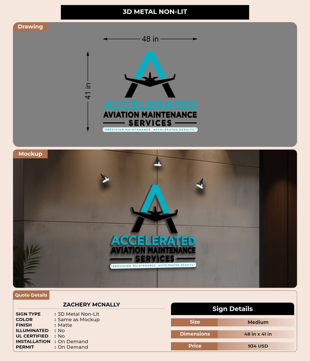 CUSTOM MOCKUP SIGN FOR Zachery McNally