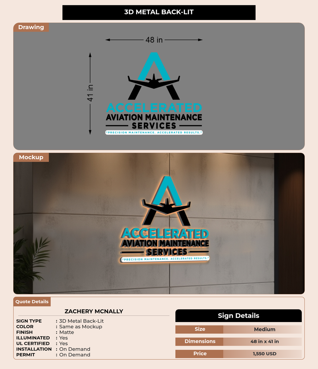 CUSTOM MOCKUP SIGN FOR Zachery McNally