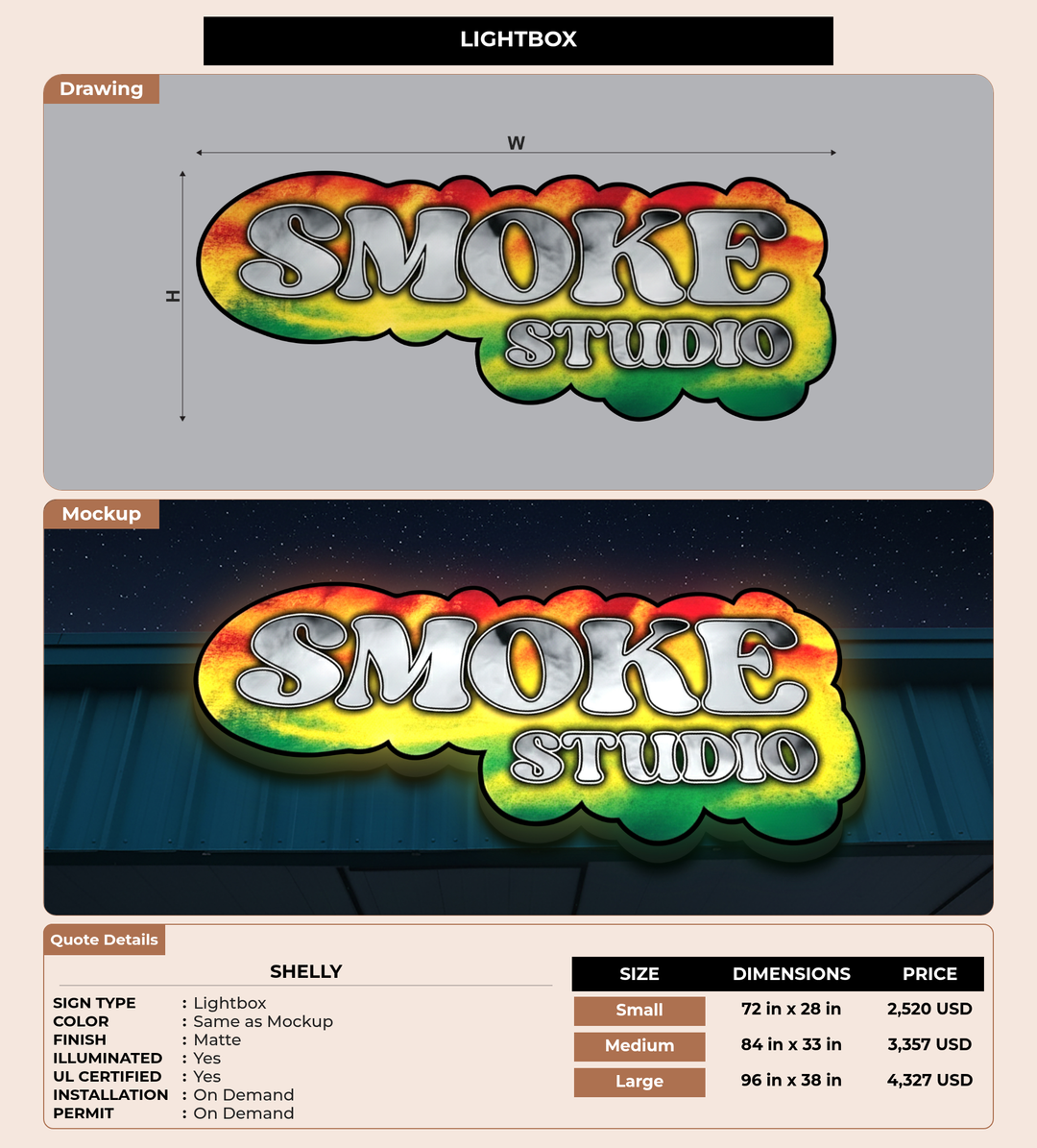 CUSTOM MOCKUP SIGN FOR Shelly