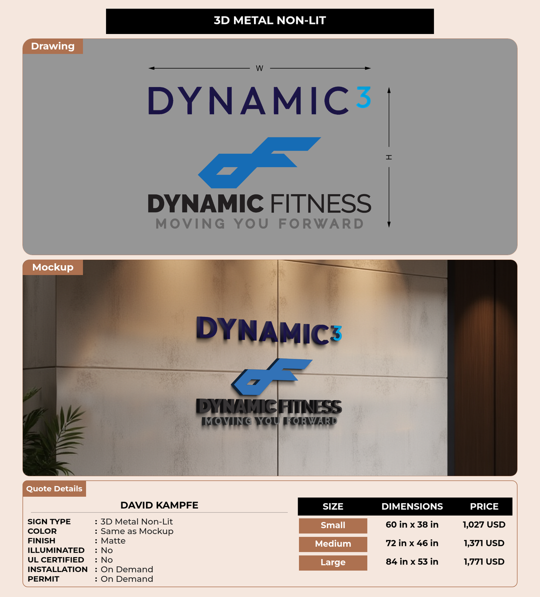 CUSTOM MOCKUP SIGN FOR David Kampfe