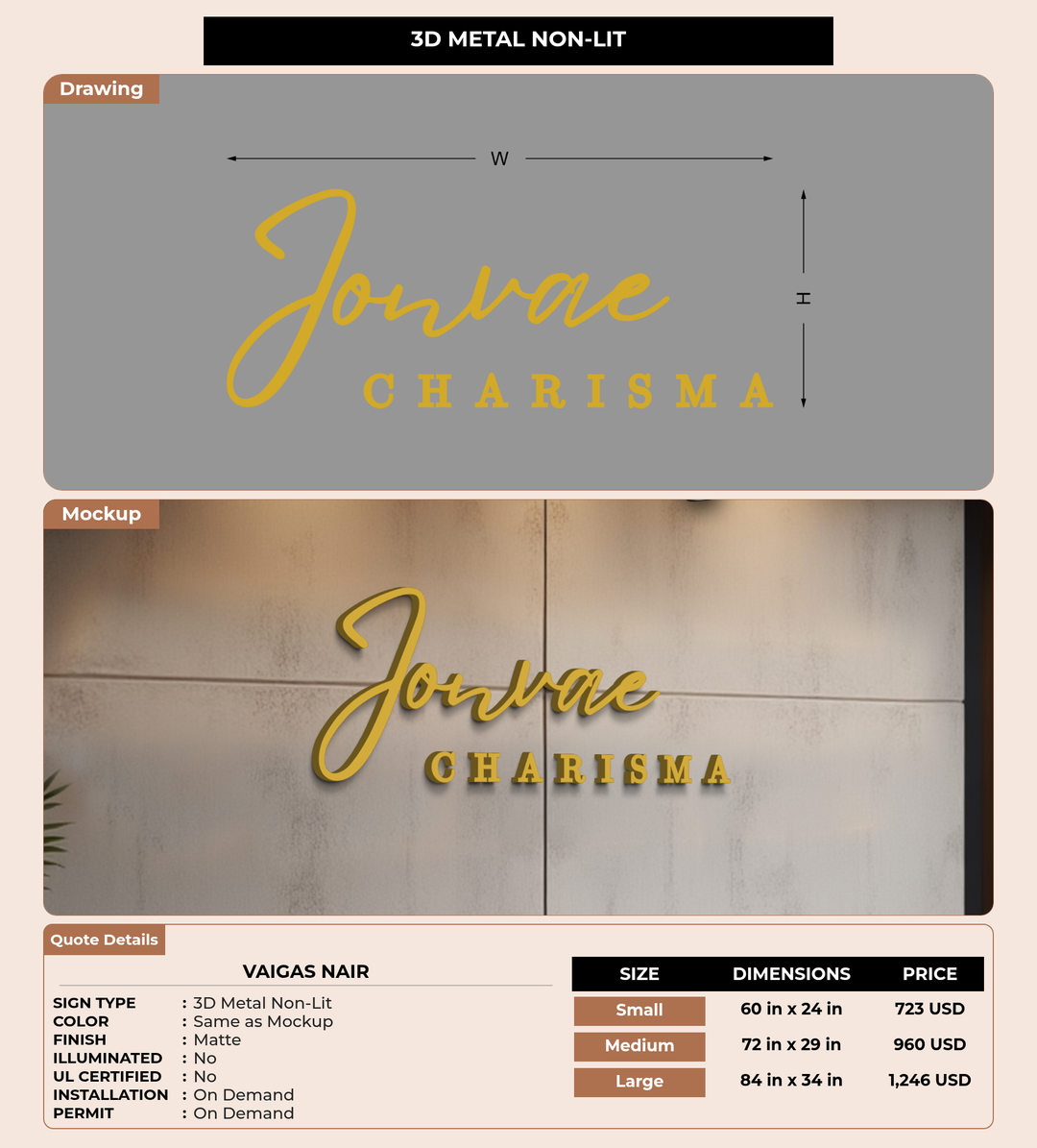 CUSTOM MOCKUP SIGN FOR Vaigas Nair