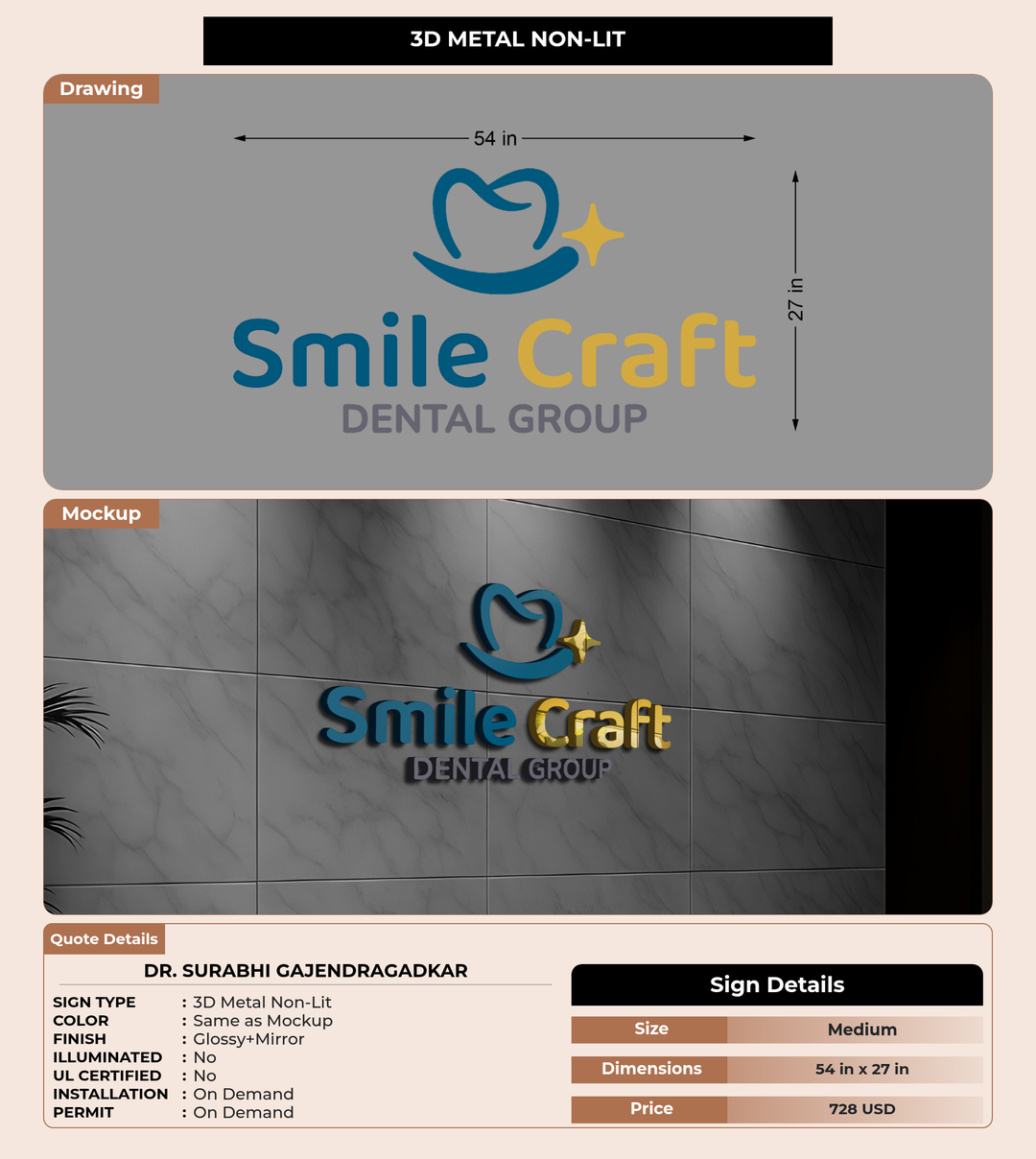 CUSTOM MOCKUP SIGN FOR Dr. Surabhi Gajendragadkar