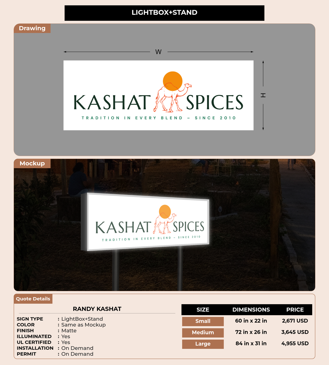 CUSTOM MOCKUP SIGN FOR Randy Kashat