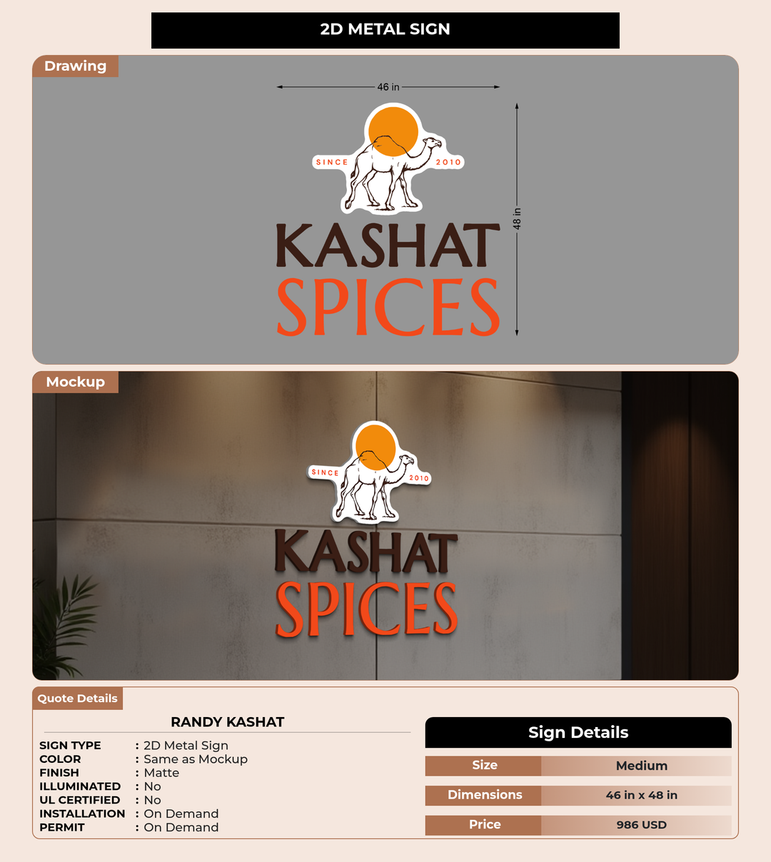 CUSTOM MOCKUP SIGN FOR Randy Kashat