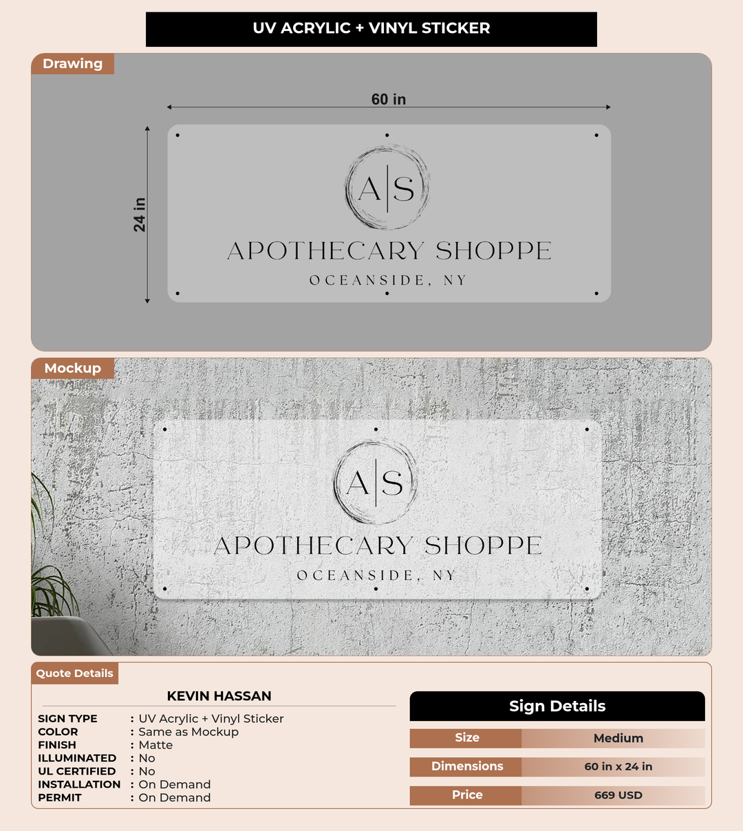 CUSTOM MOCKUP SIGN FOR kevin hassan