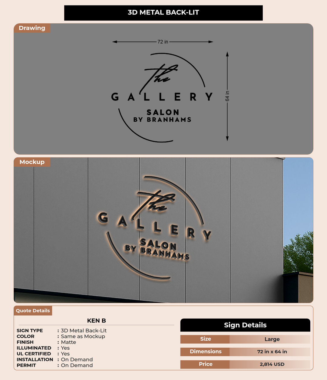 CUSTOM MOCKUP SIGN FOR Ken B