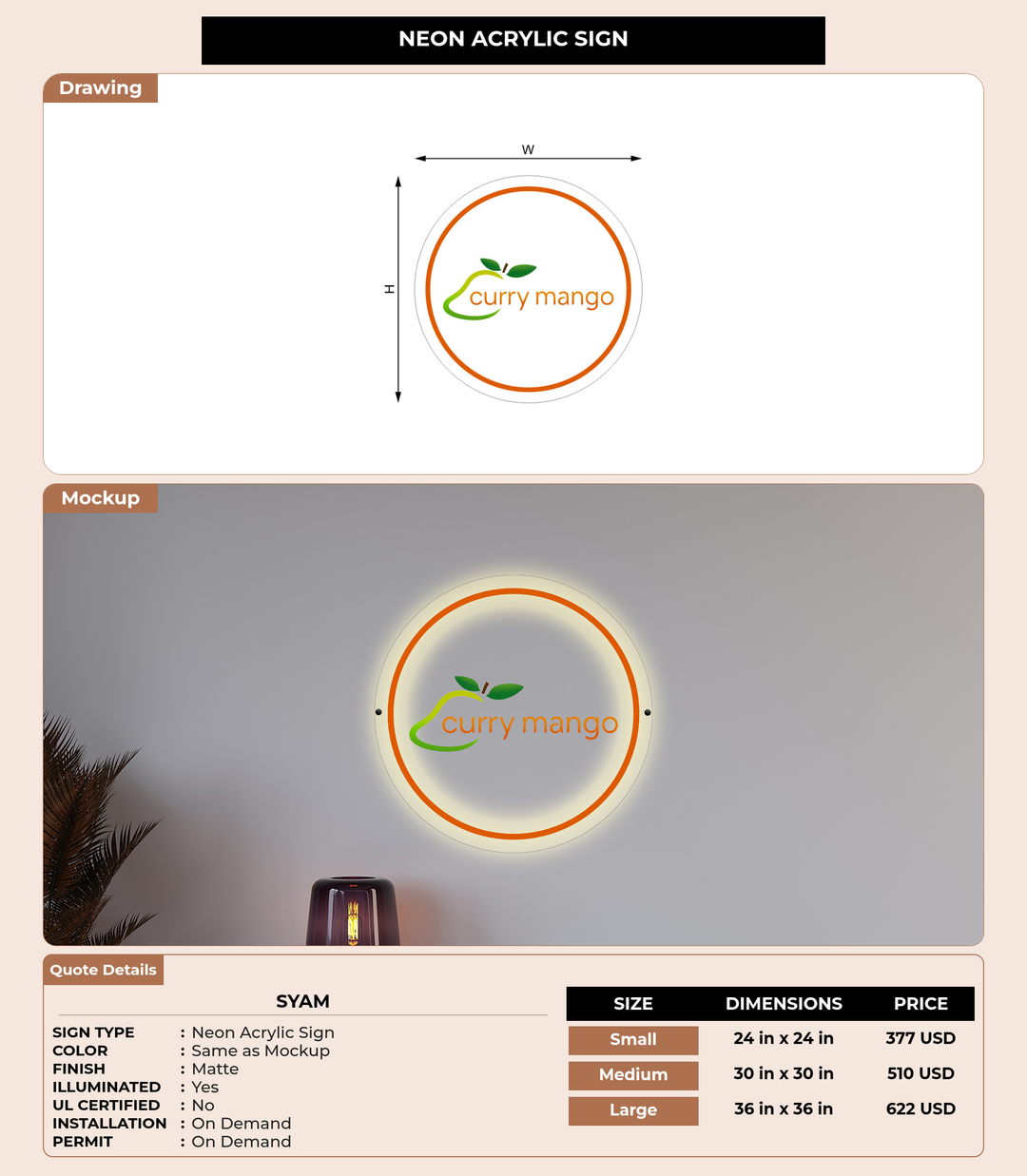 CUSTOM MOCKUP SIGN FOR Syam