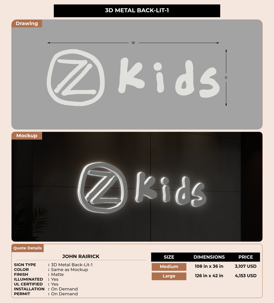 CUSTOM MOCKUP SIGN FOR John Rairick
