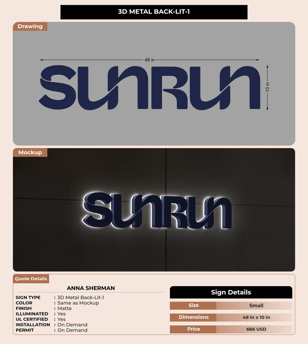CUSTOM MOCKUP SIGN FOR Anna Sherman