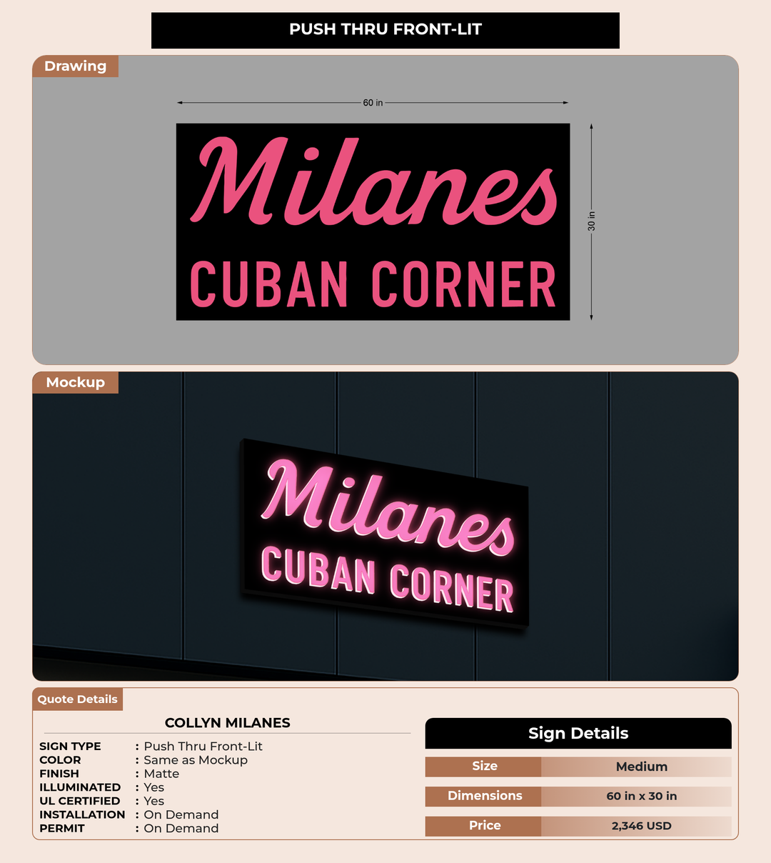 CUSTOM MOCKUP SIGN FOR Collyn Milanes