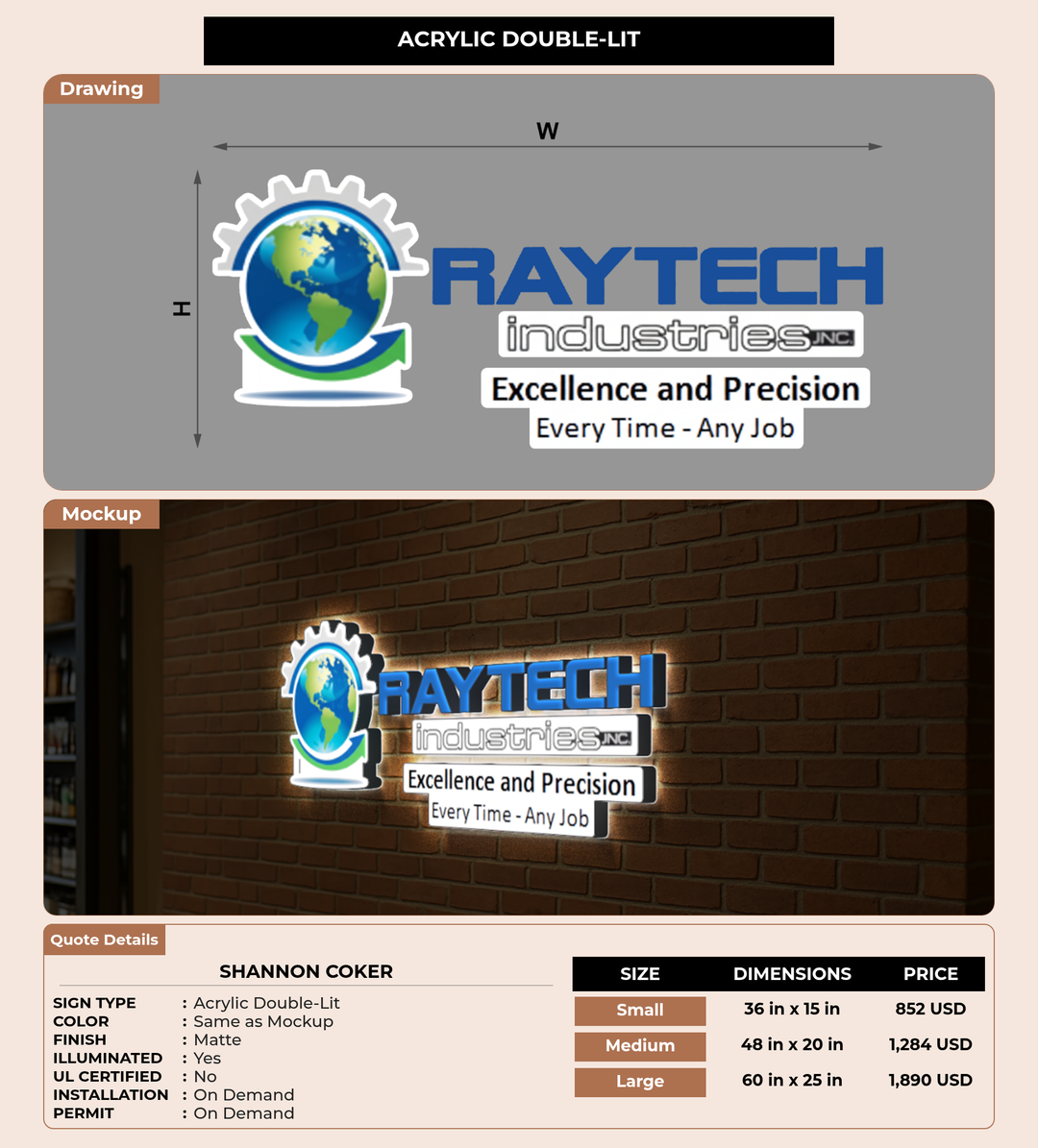 CUSTOM MOCKUP SIGN FOR Shannon Coker