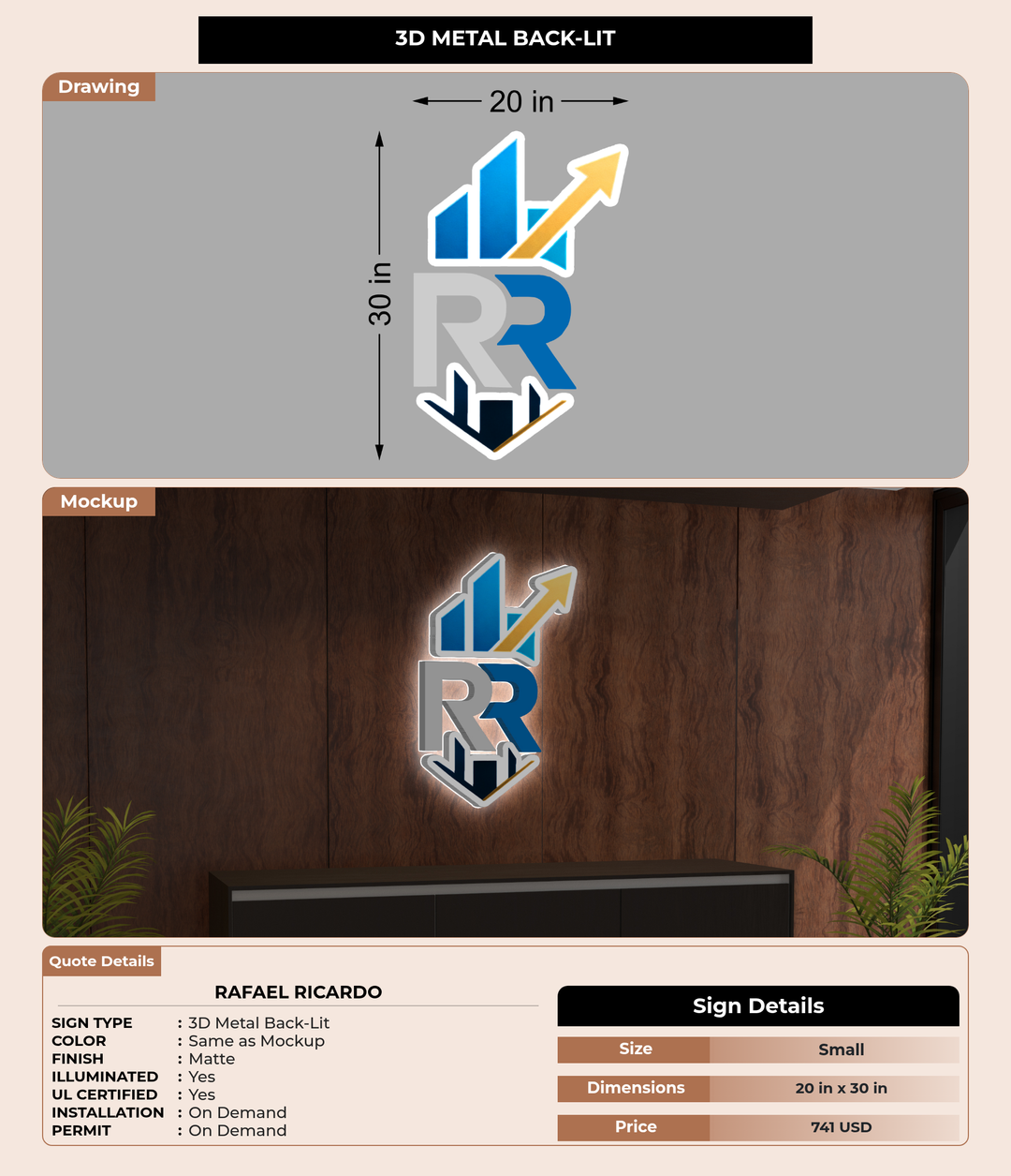 CUSTOM MOCKUP SIGN FOR Rafael Ricardo