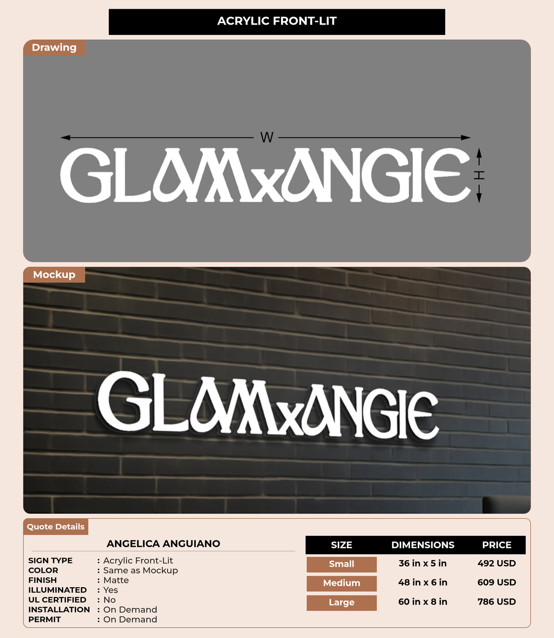 CUSTOM MOCKUP SIGN FOR angelica anguiano