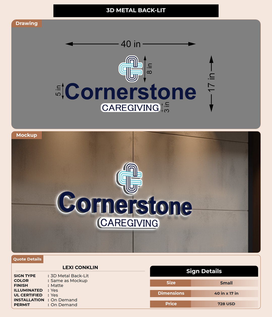 CUSTOM MOCKUP SIGN FOR Lexi Conklin
