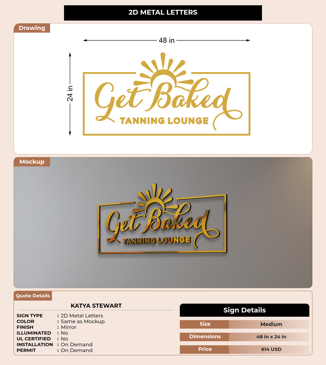 CUSTOM MOCKUP SIGN FOR Katya Stewart