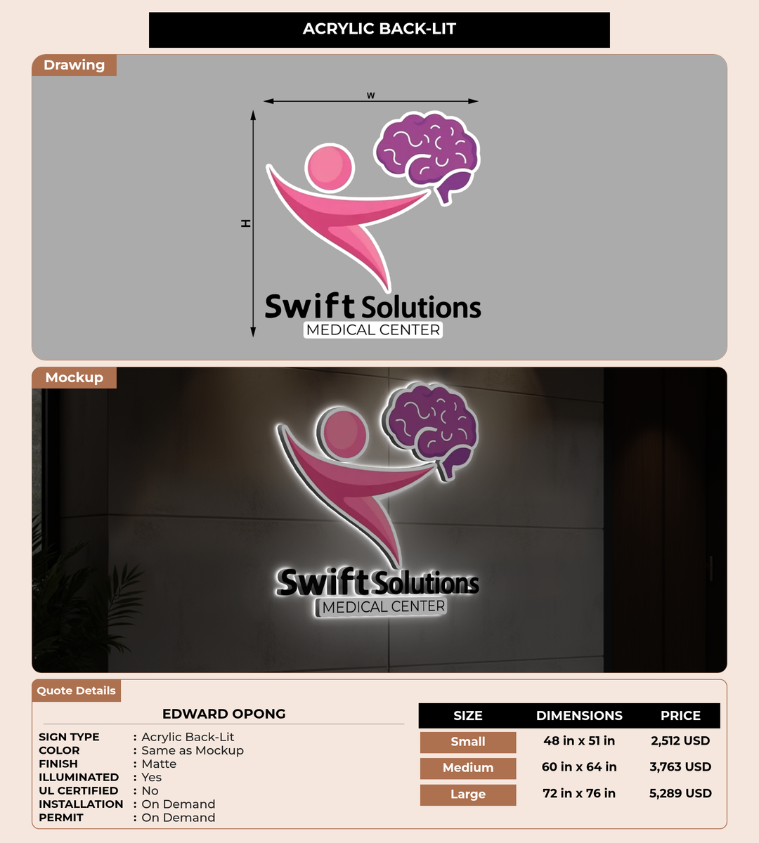 CUSTOM MOCKUP SIGN FOR Edward opong