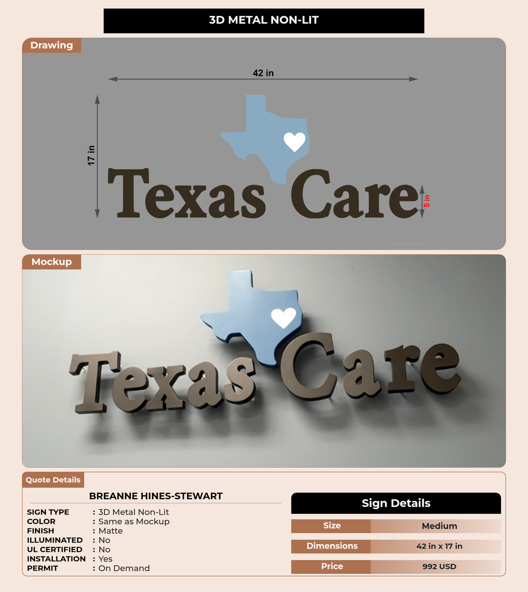 CUSTOM MOCKUP SIGN FOR Breanne Hines-Stewart