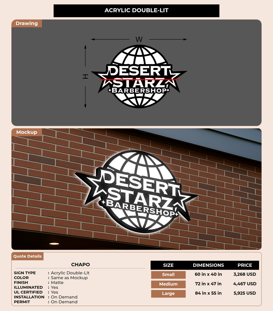 CUSTOM MOCKUP SIGN FOR Chapo