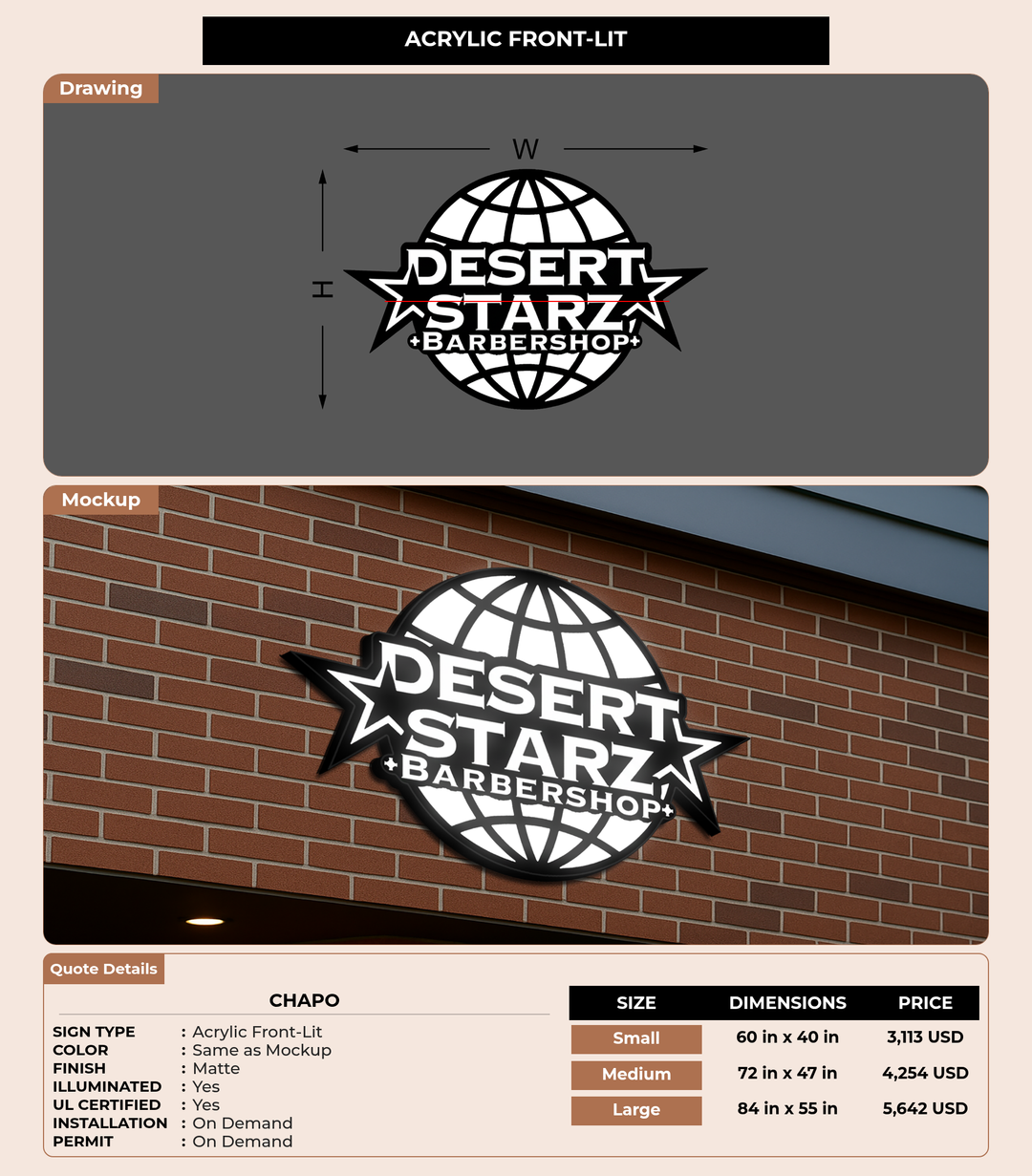 CUSTOM MOCKUP SIGN FOR Chapo