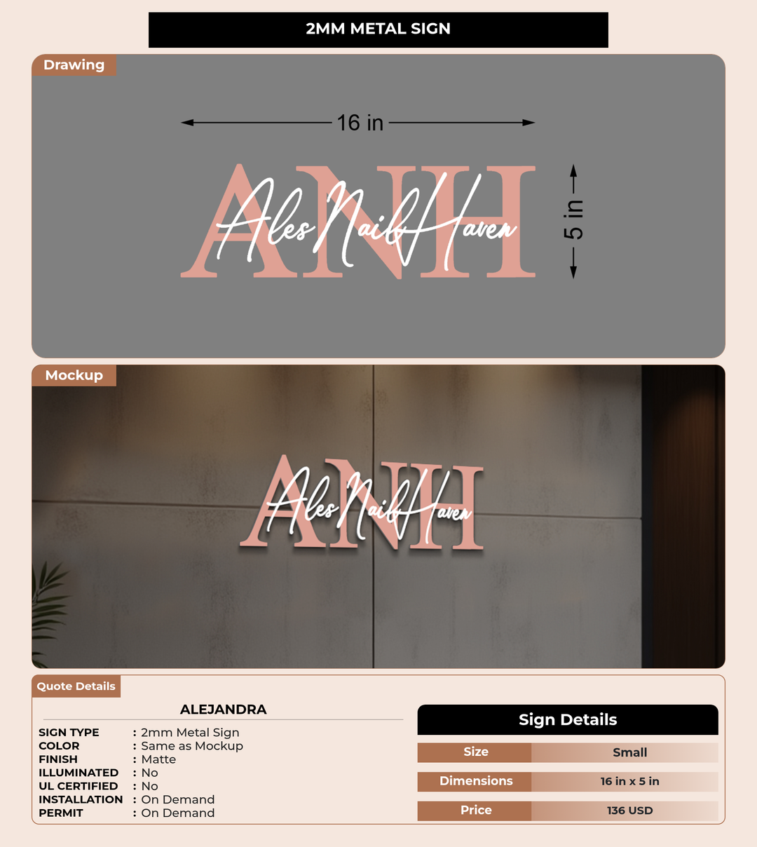 CUSTOM MOCKUP SIGN FOR Alejandra
