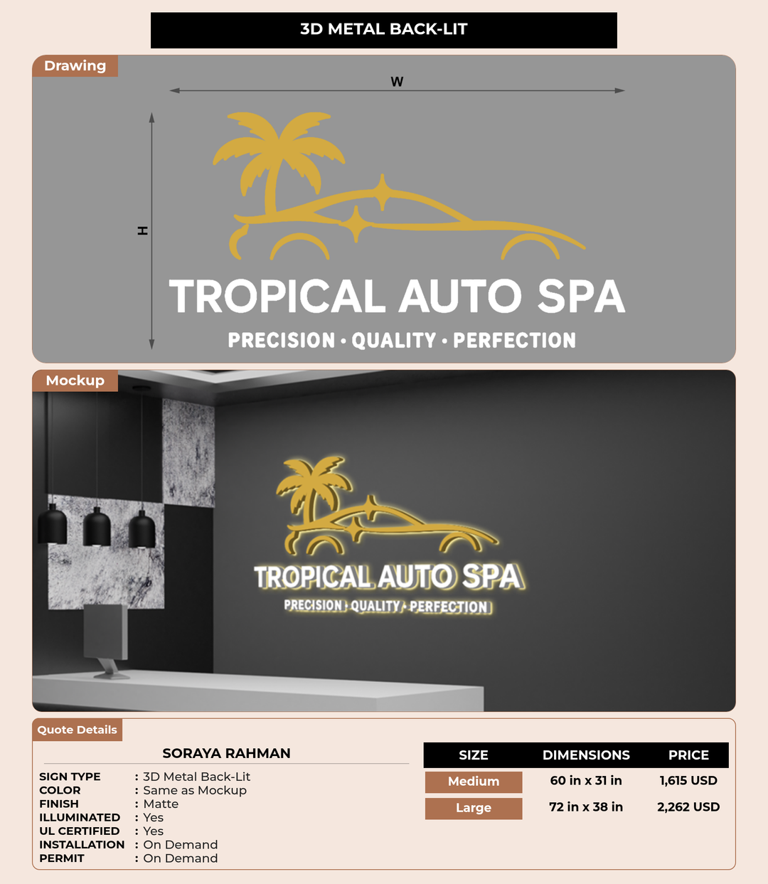 CUSTOM MOCKUP SIGN FOR Soraya Rahman