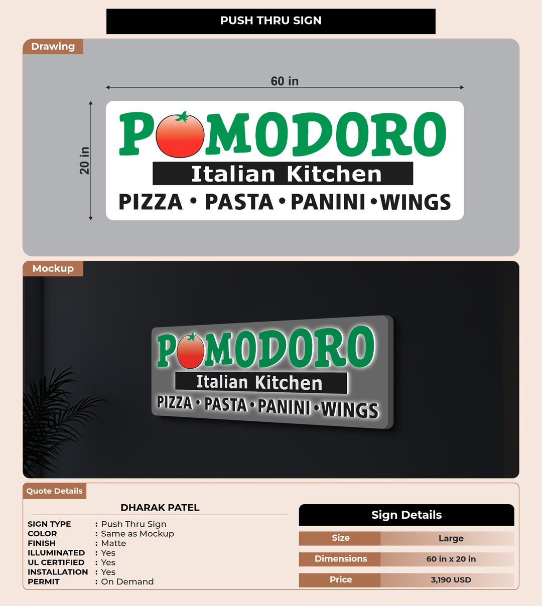 CUSTOM MOCKUP SIGN FOR Dharak Patel