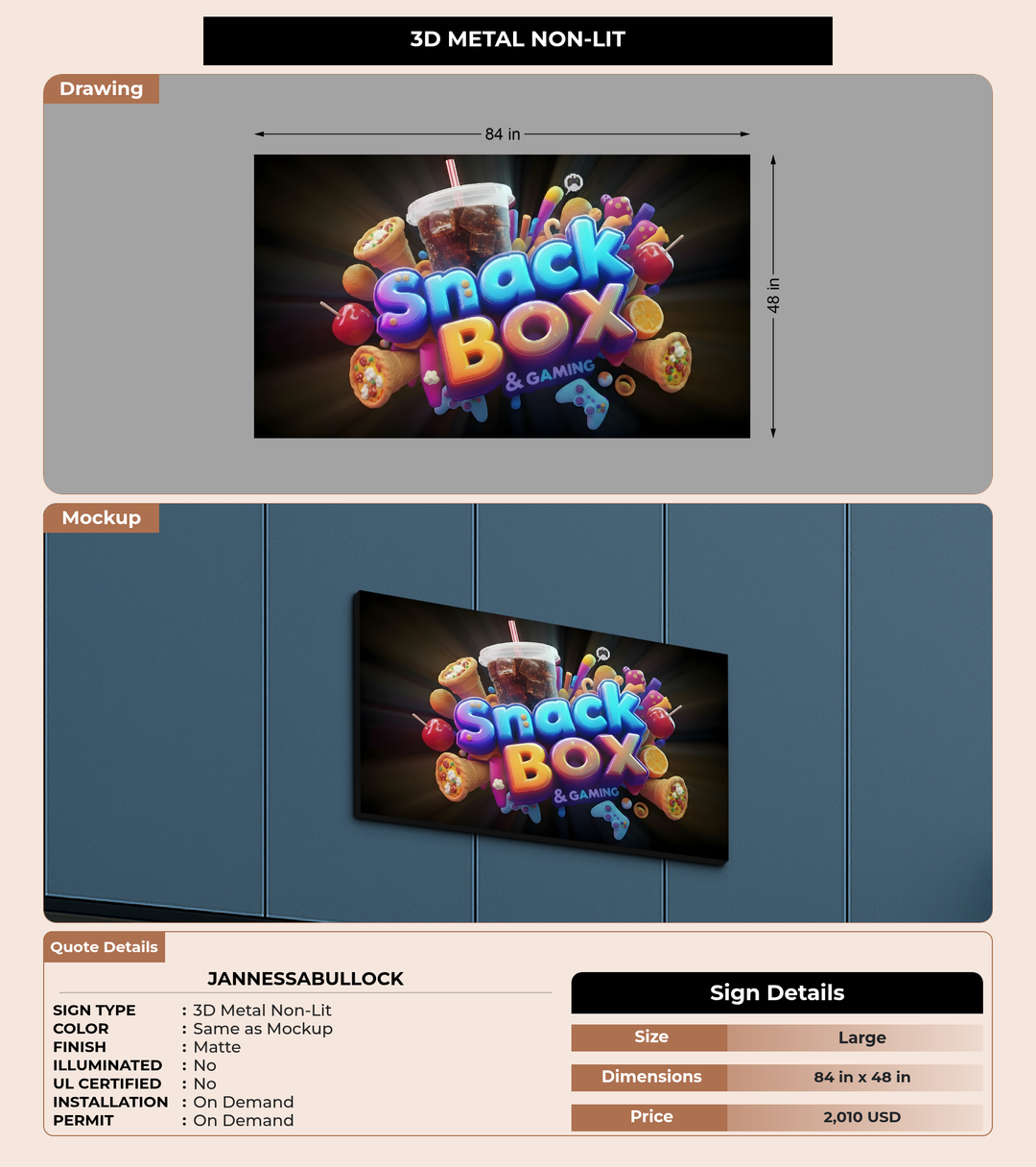 CUSTOM MOCKUP SIGN FOR JannessaBullock