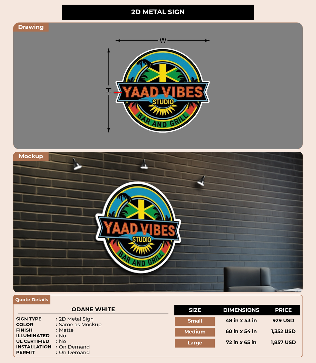 CUSTOM MOCKUP SIGN FOR Odane White