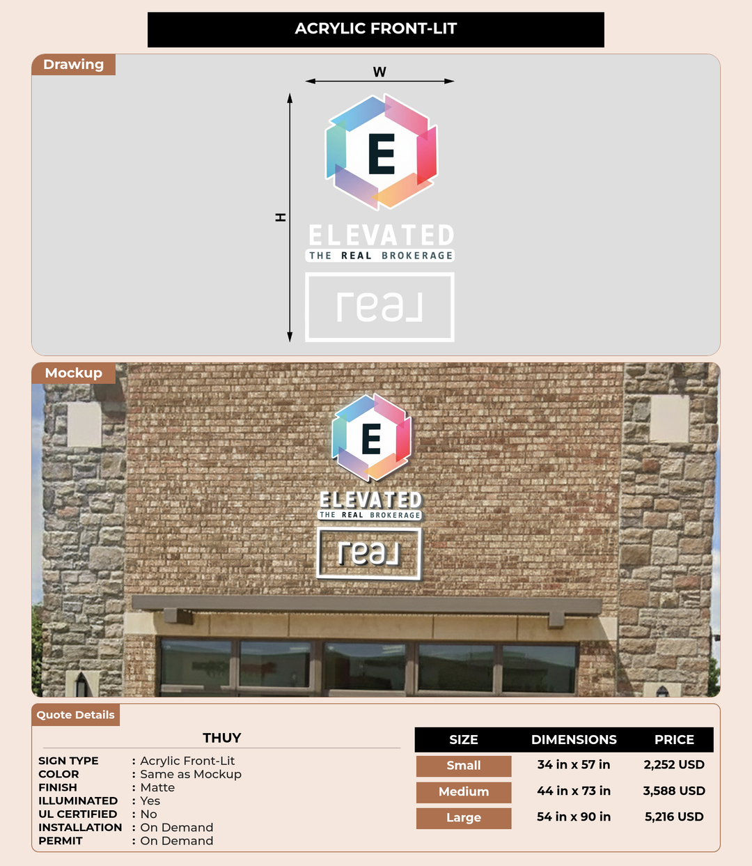CUSTOM MOCKUP SIGN FOR Thuy