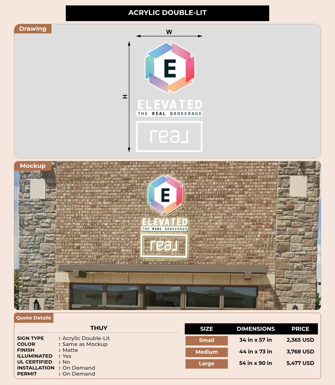 CUSTOM MOCKUP SIGN FOR Thuy