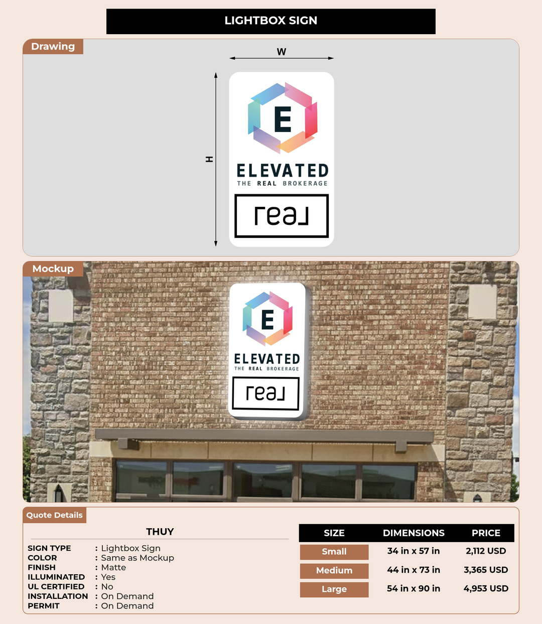 CUSTOM MOCKUP SIGN FOR Thuy