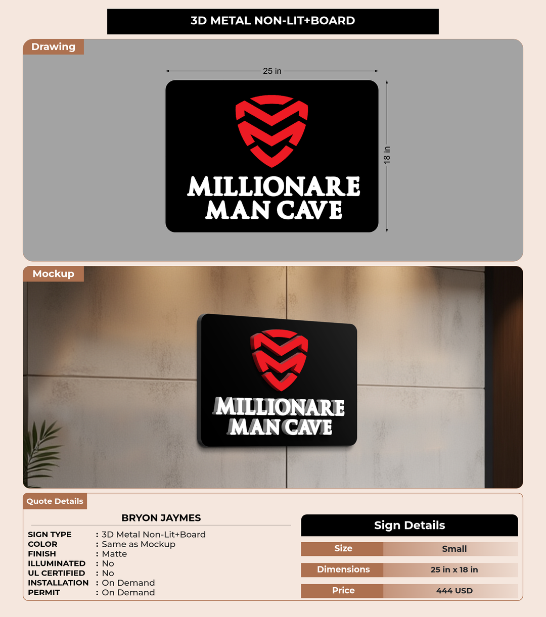 CUSTOM MOCKUP SIGN FOR Bryon Jaymes