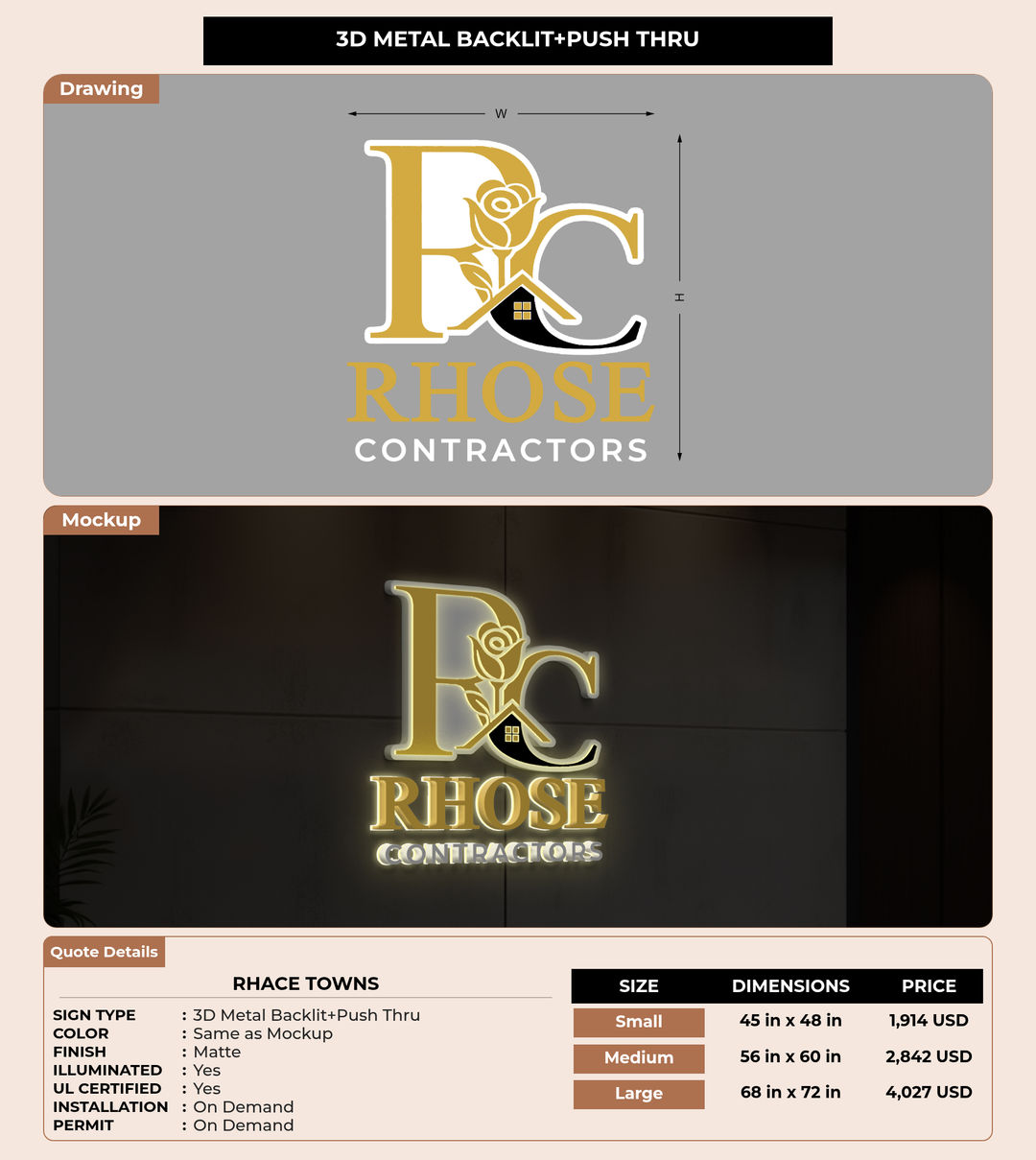 CUSTOM MOCKUP SIGN FOR Rhace Towns