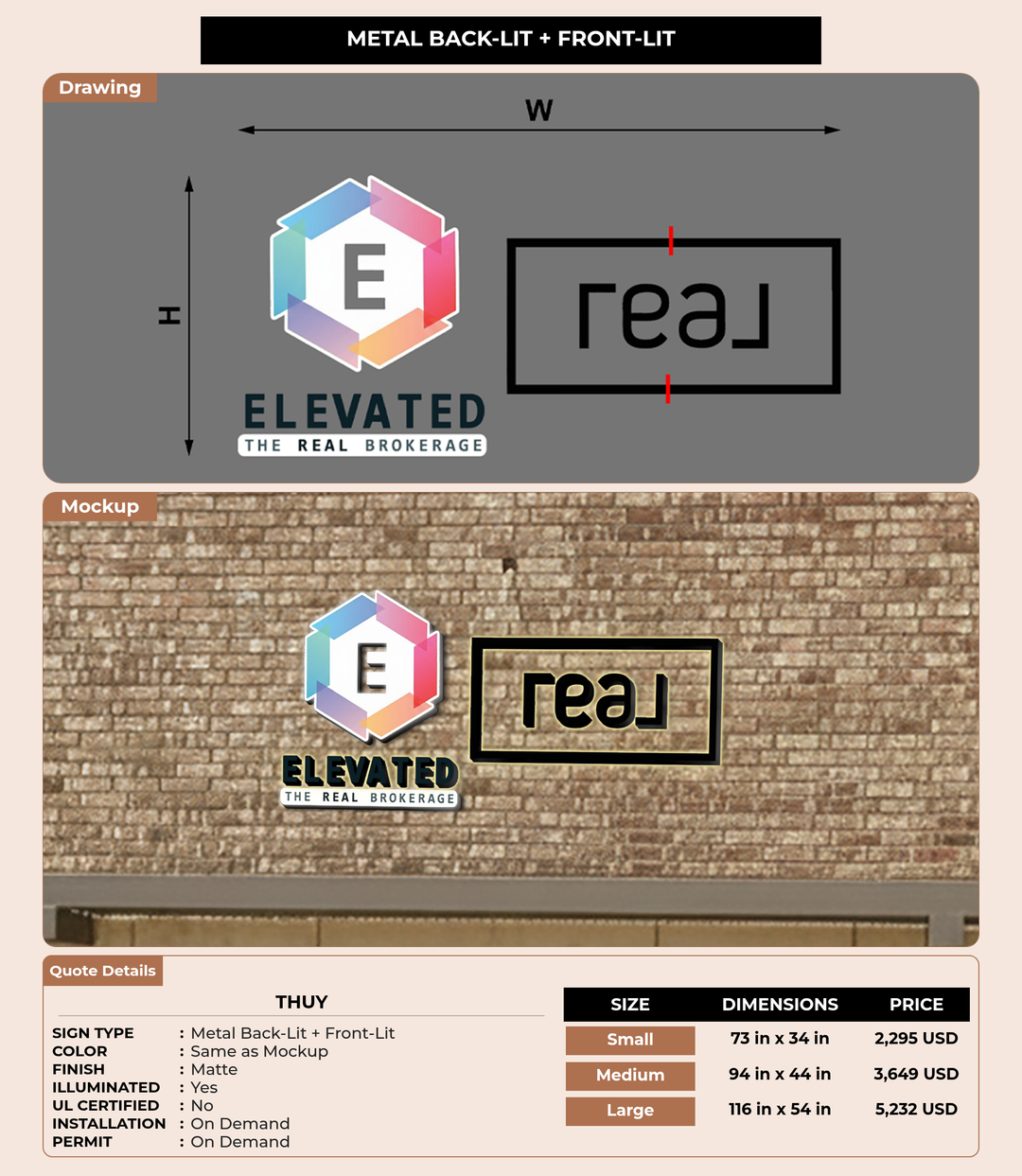 CUSTOM MOCKUP SIGN FOR Thuy