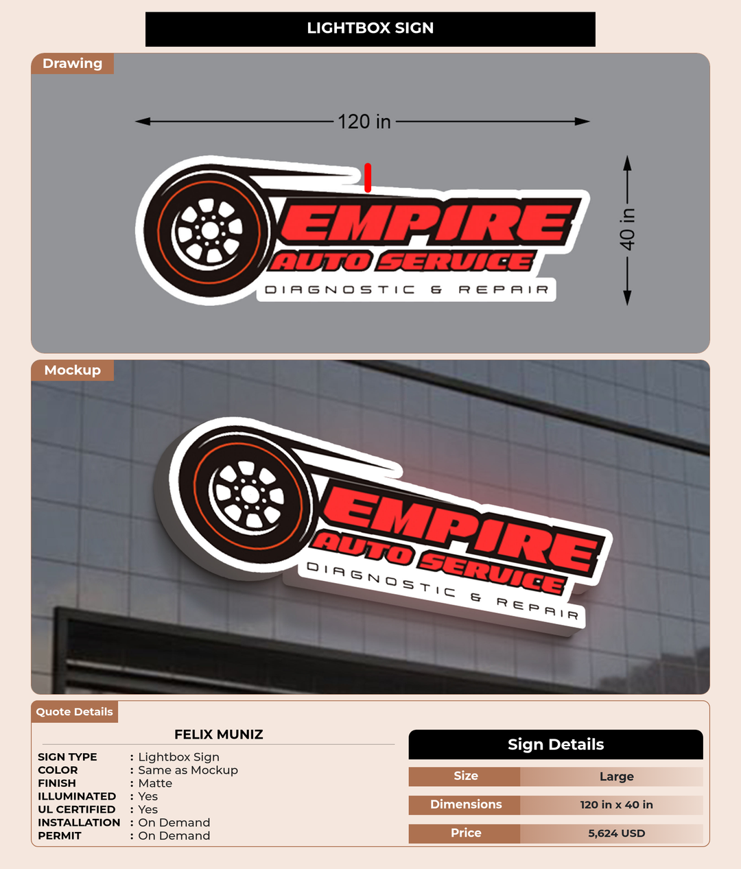 CUSTOM MOCKUP SIGN FOR Felix Muniz