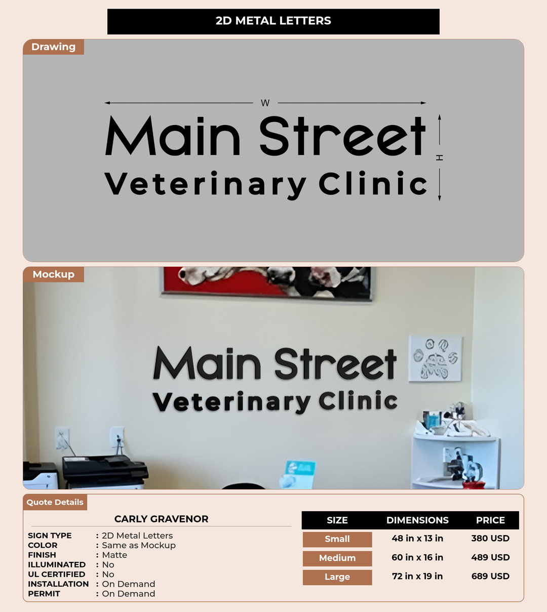 CUSTOM MOCKUP SIGN FOR Carly Gravenor