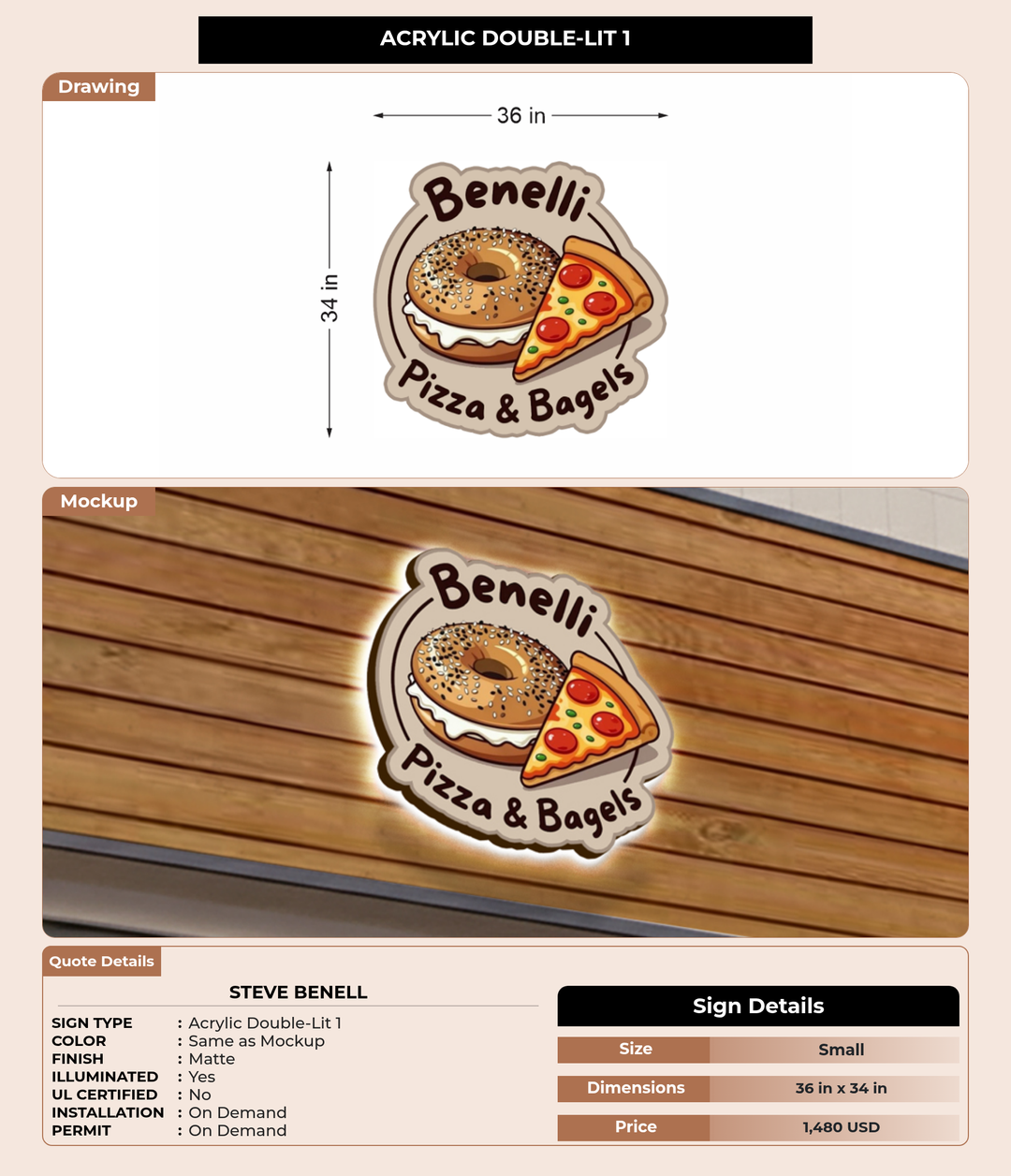 CUSTOM MOCKUP SIGN FOR Steve Benell