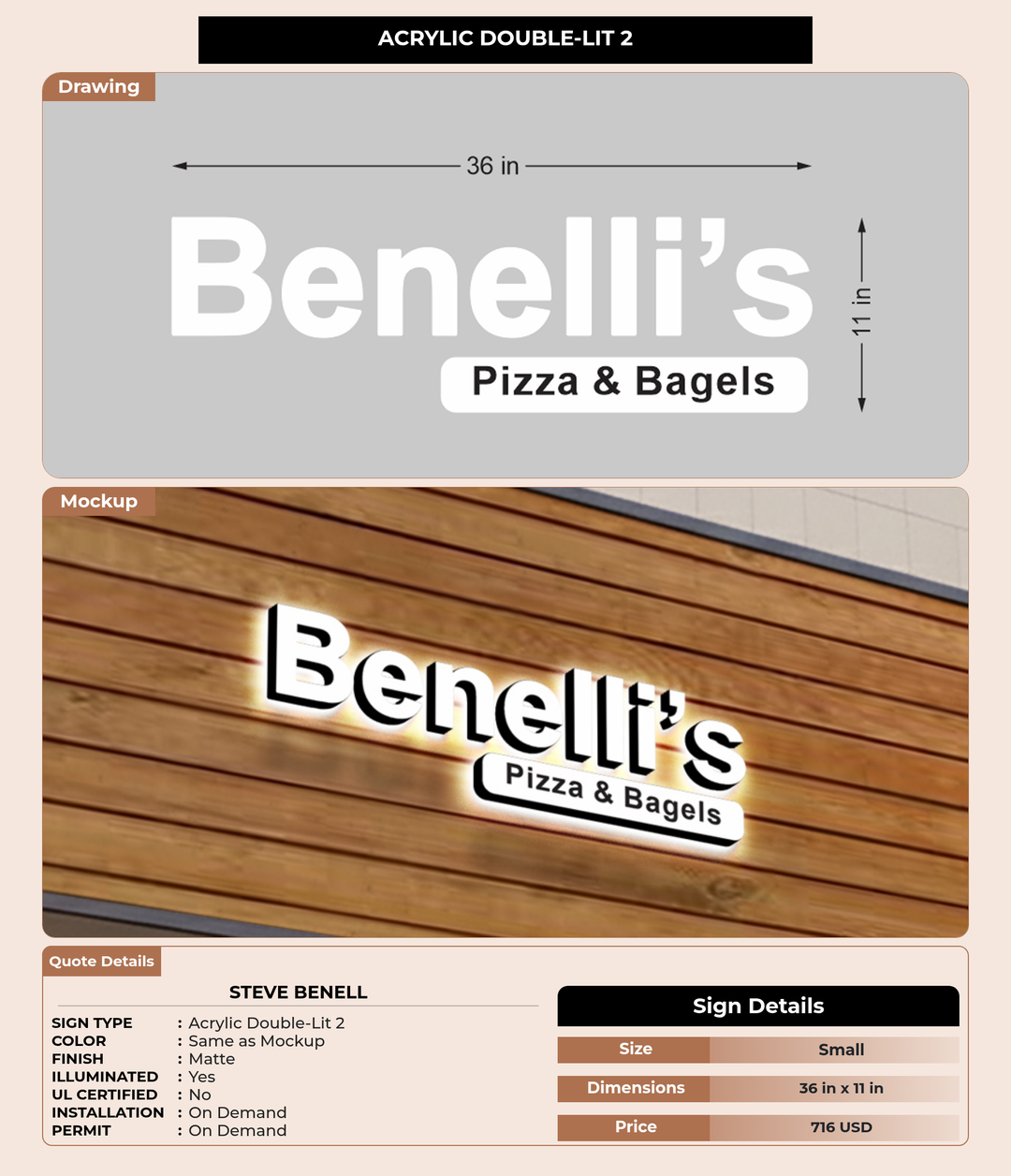 CUSTOM MOCKUP SIGN FOR Steve Benell